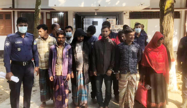 নকলায় ১১ জন গ্রেফতার