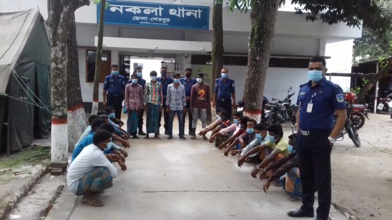 নকলায় বিশেষ অভিযানে জুয়াড়ীসহ ১৯জন গ্রেফতার 