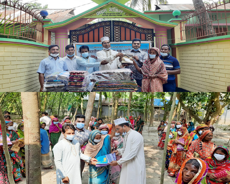 শেরপুরের লছমনপুরে ২০০ জন দুস্থদের ঈদ উপহার দিলেন সমাজ সেবক আশরাফ হোসেন