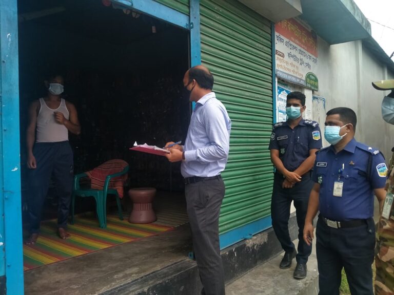 নকলায় লকডাউনের ৫ম দিনে ২৪ মামলায় ৯৮০০ টাকা জরিমানা