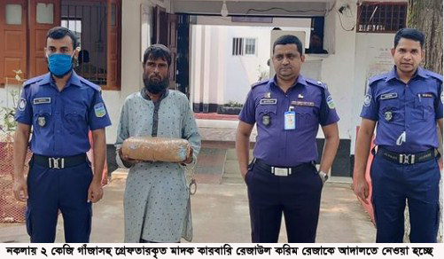 নকলায় গাঁজাসহ মাদক কারবারি গ্রেফতার