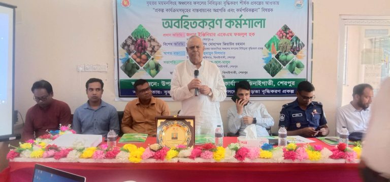 শেরপুরের ঝিনাইগাতীতে ফসলের নিবিড়তা বৃদ্ধিকরণ শীর্ষক অবহিতকরণ কর্মশালা অনুষ্ঠিত
