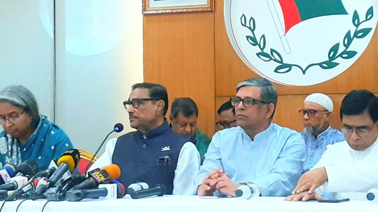 কোনো নিষেধাজ্ঞায় নির্বাচন বন্ধ হবে না : ওবায়দুল কাদের