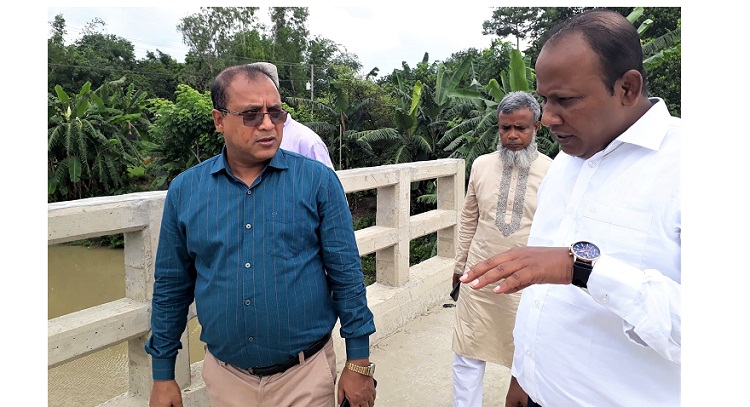শেরপুরে দুর্যোগ ব্যবস্থাপনা অধিদপ্তরের প্রতিনিধিদের সেতু পরিদর্শন