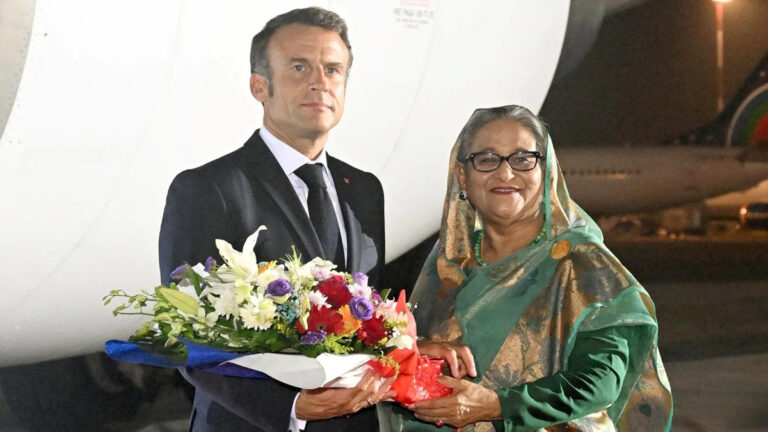 ‘ধন্যবাদ আপনাকে, প্রধানমন্ত্রী শেখ হাসিনা’ লিখে ম্যাক্রোঁর টুইট