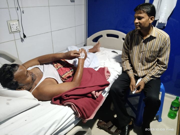 শরীয়তপুর ফাউন্ডেশনের মহাসচিব বাচ্চু বেপারীকে দেখতে গেলেন বুলু