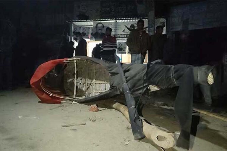 শেরপুরে ইউনিয়ন আ’লীগের কার্যালয়ে হামলা করে নৌকায় আগুন দিলো স্বতন্ত্র প্রার্থীর সমর্থকরা