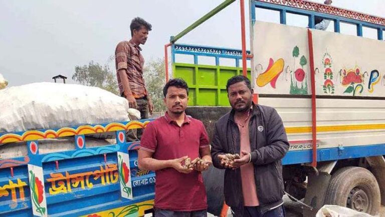 নাকুগাঁও স্থলবন্দর দিয়ে প্রথমবার ভারত থেকে এলো ২ টন আদা