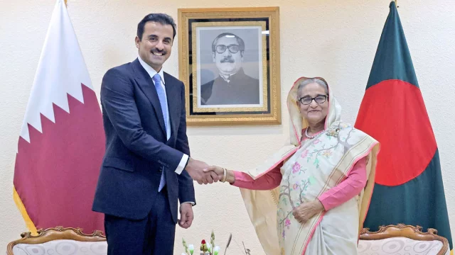 প্রধানমন্ত্রীর সঙ্গে বৈঠকে কাতারের আমির