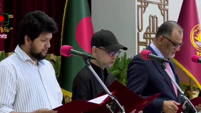 নতুন ৩ উপদেষ্টা কে কোন দপ্তর পেলেন