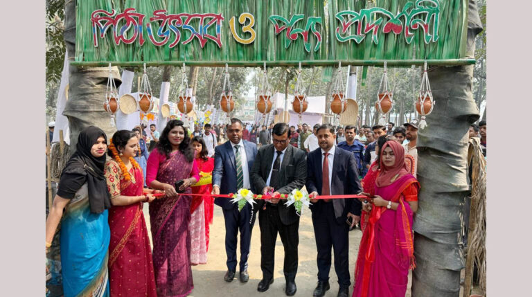 শেরপুরে দুদিনব্যাপী পিঠা উৎসব ও পণ্য প্রদর্শনী মেলার উদ্বোধন