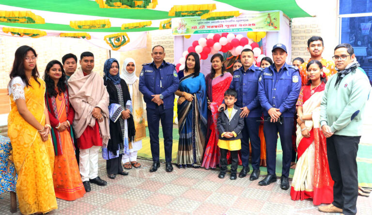 শেরপুর পুলিশ লাইন্স একাডেমিতে সরস্বতী পূজা অনুষ্ঠিত