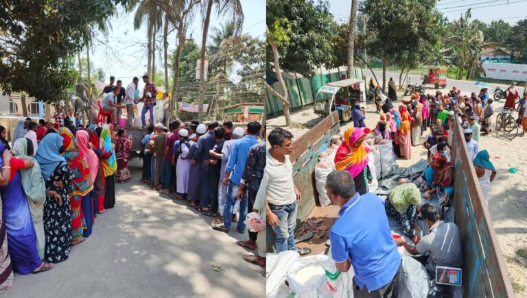 শেরপুরে ভ্রাম্যমাণ ট্রাকে টিসিবির পণ্য বিক্রি শুরু