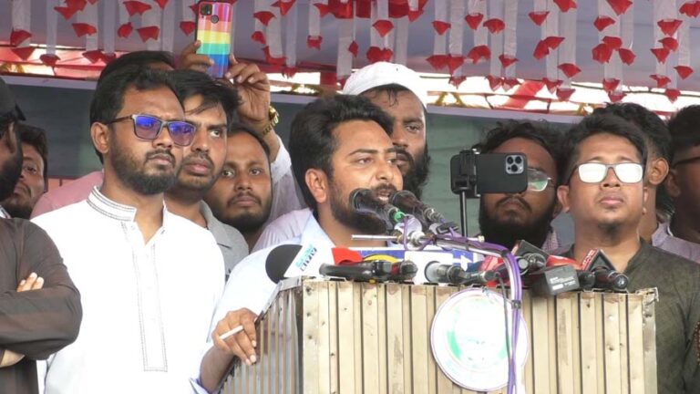 সংসদ দুই ভাগ করে ভোটের অনুপাতে উচ্চ কক্ষ নির্ধারণ করতে হবে- জামালপুরে নাহিদ ইসলাম