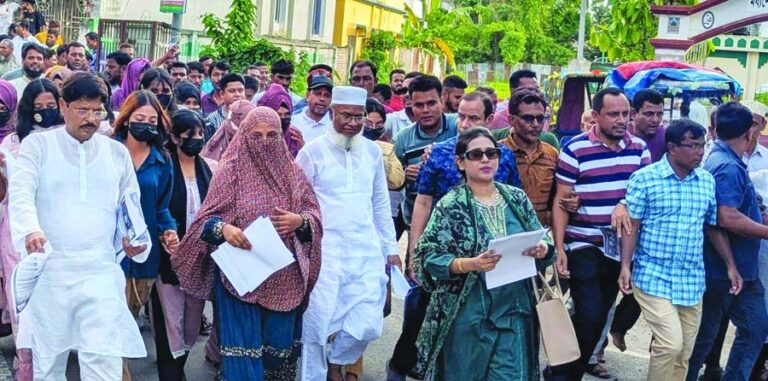 শেরপুরে বিএনপির লিফলেট বিতরণ