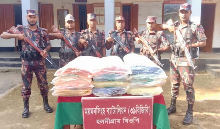 শেরপুর সীমান্তে বিজিবির অভিযানে কোটি টাকার ভারতীয় পণ্য জব্দ