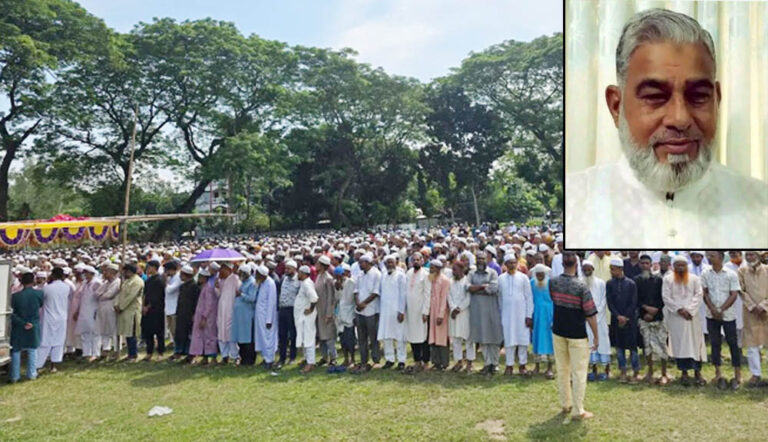 শেরপুরে সাবেক সংসদ সদস্য রফিকুল বারী চৌধুরীর জানাজা-দাফন সম্পন্ন
