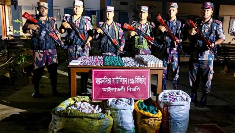 শেরপুর ও হালুয়াঘাট সীমান্তে বিপুল ভারতীয় ঔষধ, মদ ও গরু আটক