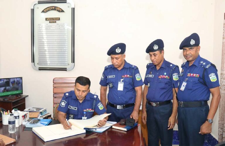 শেরপুর সদর থানা বার্ষিক পরিদর্শন করলেন অতিরিক্ত পুলিশ সুপার মিজানুর রহমান ভূঁঞা