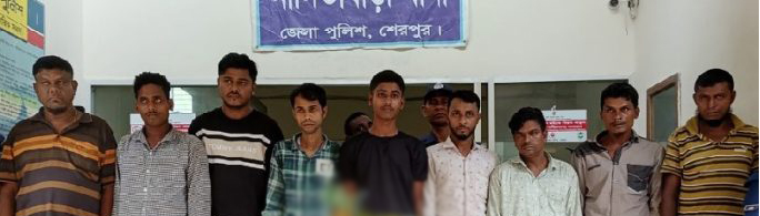 নালিতাবাড়ীতে পিডিবি’র তার চুরি করতে গিয়ে ঠিকাদারী প্রতিষ্ঠানের ৯ জন গ্রেফতার