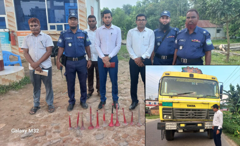 শেরপুরে শব্দ দূষণ নিয়ন্ত্রণে ভ্রাম্যমাণ আদালতের অভিযানে ৬ পরিবহন চালককে জরিমানা