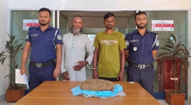 নালিতাবাড়ীতে ২ কেজি গাঁজাসহ গ্রেফতার ২